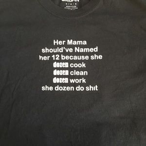 Men’s Black T-shirt with white letters